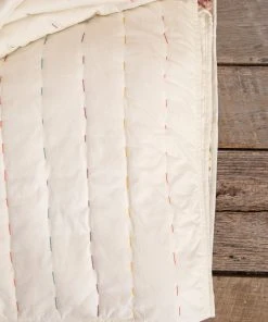 Natural Life Border Print Stitch Quilt