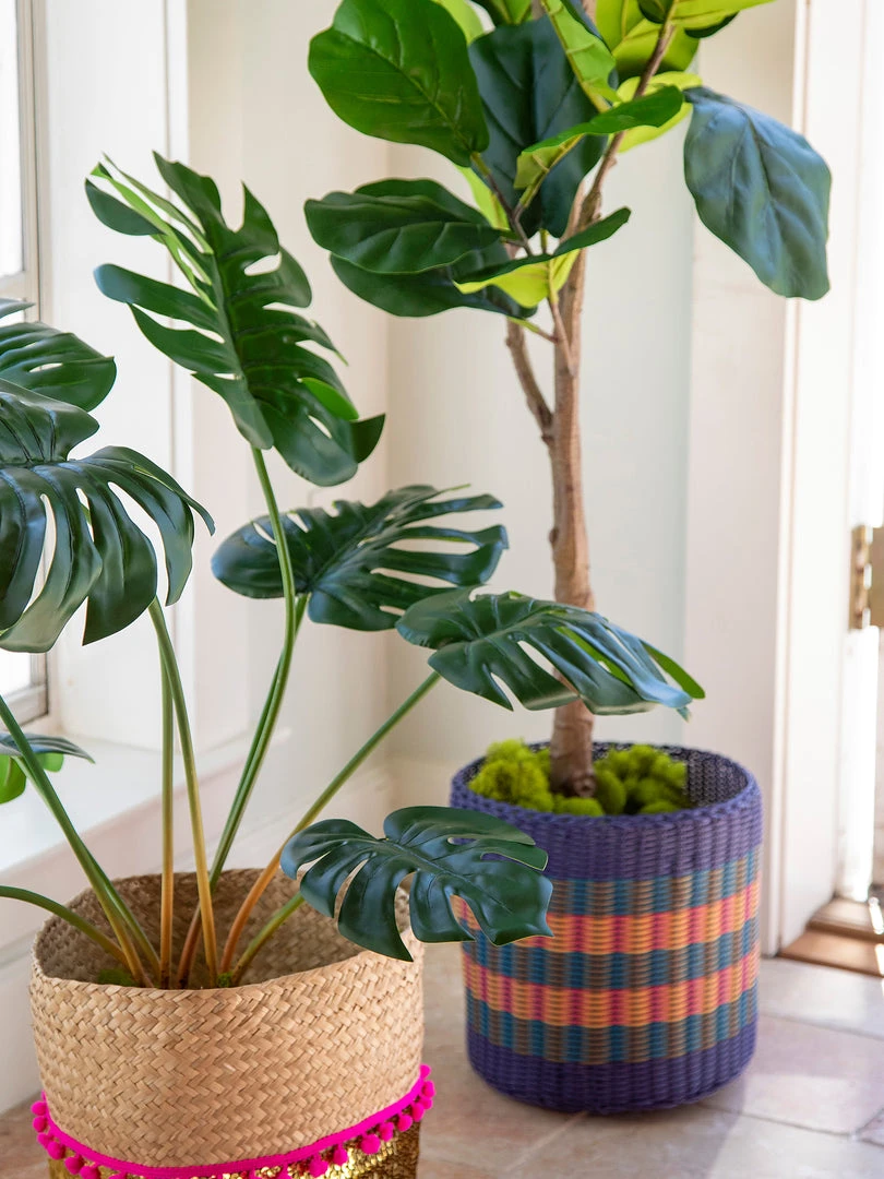 Natural Life SUMMER SHOP Katya Planter Basket Set 6 Natural Life SUMMER SHOP Katya Planter Basket Set