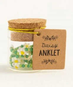 Natural Life Beaded Daisy Anklet Beach & Outdoors