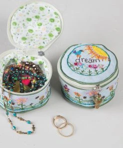 Natural Life Back To Campus Embroidered Jewelry Round