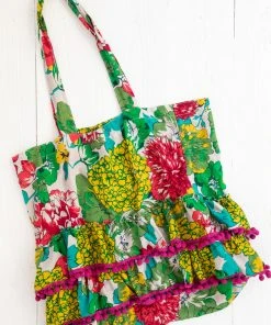 Natural Life Ruffle Tote Bag