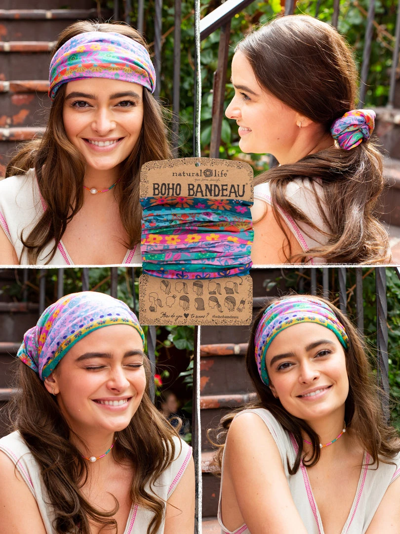 Natural Life Border Print Boho Bandeau Accessories 58 Natural Life Border Print Boho Bandeau Accessories