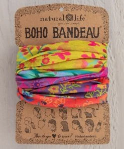 Natural Life Border Print Boho Bandeau Accessories 118 Natural Life Border Print Boho Bandeau Accessories