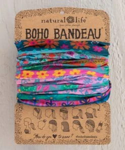 Natural Life Border Print Boho Bandeau Accessories 130 Natural Life Border Print Boho Bandeau Accessories