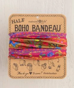 Natural Life Border Print Half Boho Bandeau