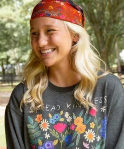 Natural Life Border Print Half Boho Bandeau