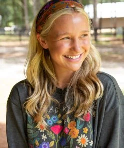 Natural Life Border Print Half Boho Bandeau