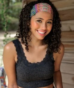 Natural Life Border Print Boho Bandeau Accessories 141 Natural Life Border Print Boho Bandeau Accessories