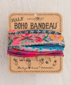 Natural Life Border Print Half Boho Bandeau