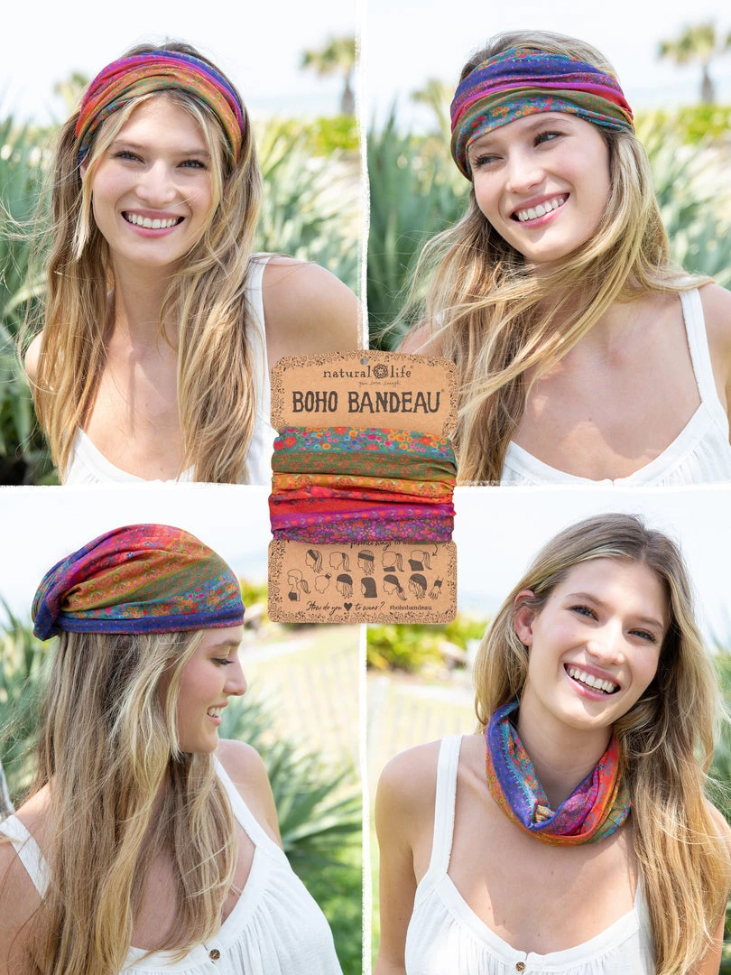 Natural Life Border Print Boho Bandeau Accessories 41 Natural Life Border Print Boho Bandeau Accessories