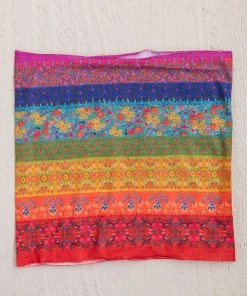 Natural Life Border Print Half Boho Bandeau