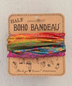 Natural Life Border Print Half Boho Bandeau