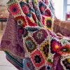 Natural Life Granny Square Crochet Blanket Back To Campus