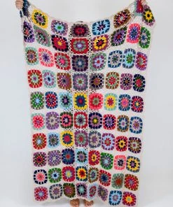 Natural Life Granny Square Crochet Blanket Back To Campus