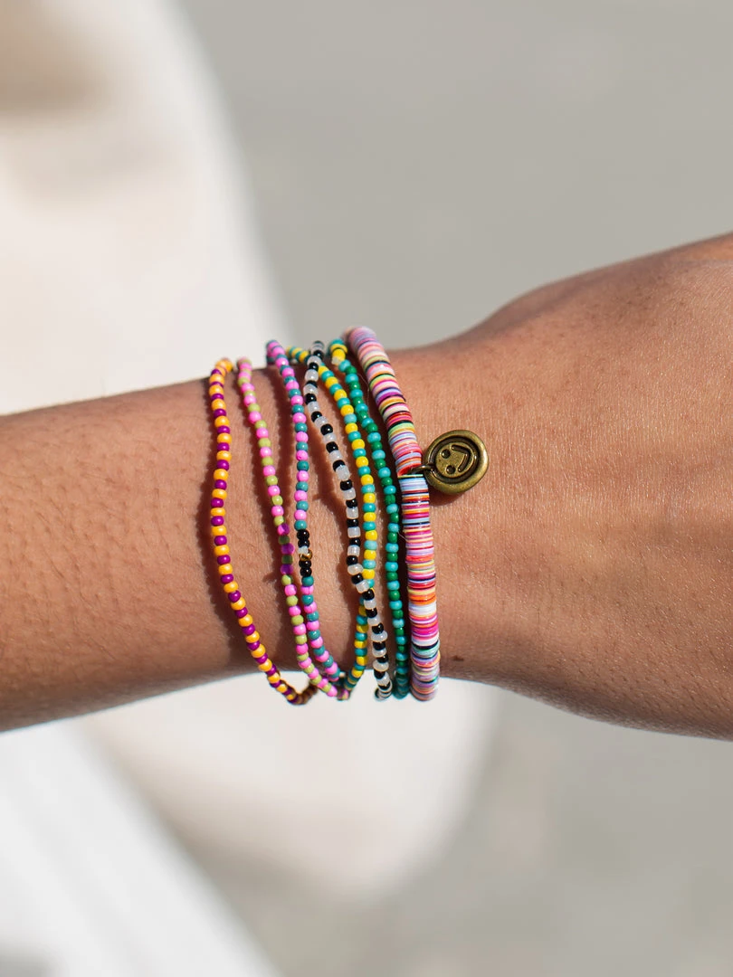 Natural Life Sequin Disc Charm Bracelet 4 Natural Life Sequin Disc Charm Bracelet