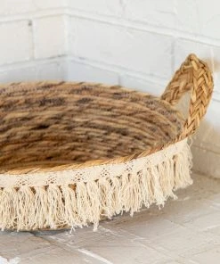 Natural Life Macrame Fringe Basket
