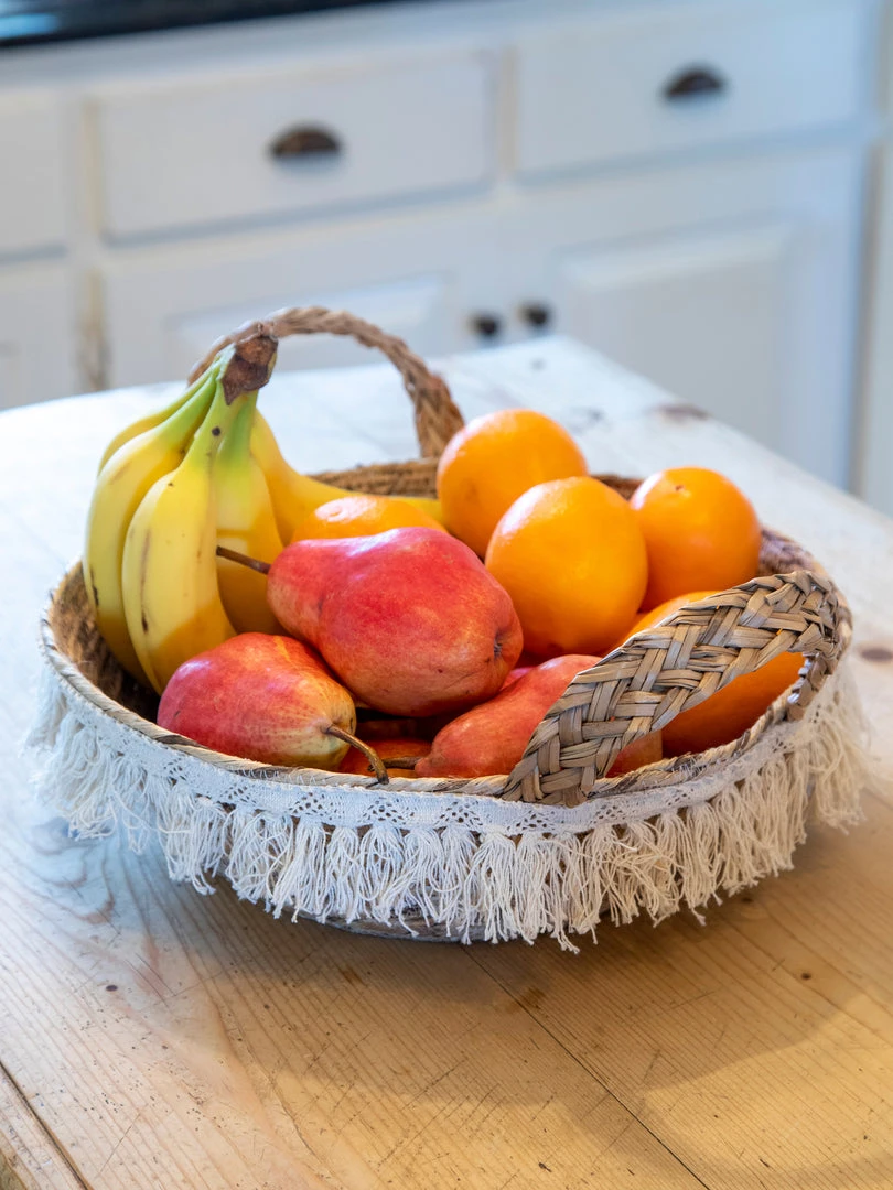 Natural Life Macrame Fringe Basket 3 Natural Life Macrame Fringe Basket