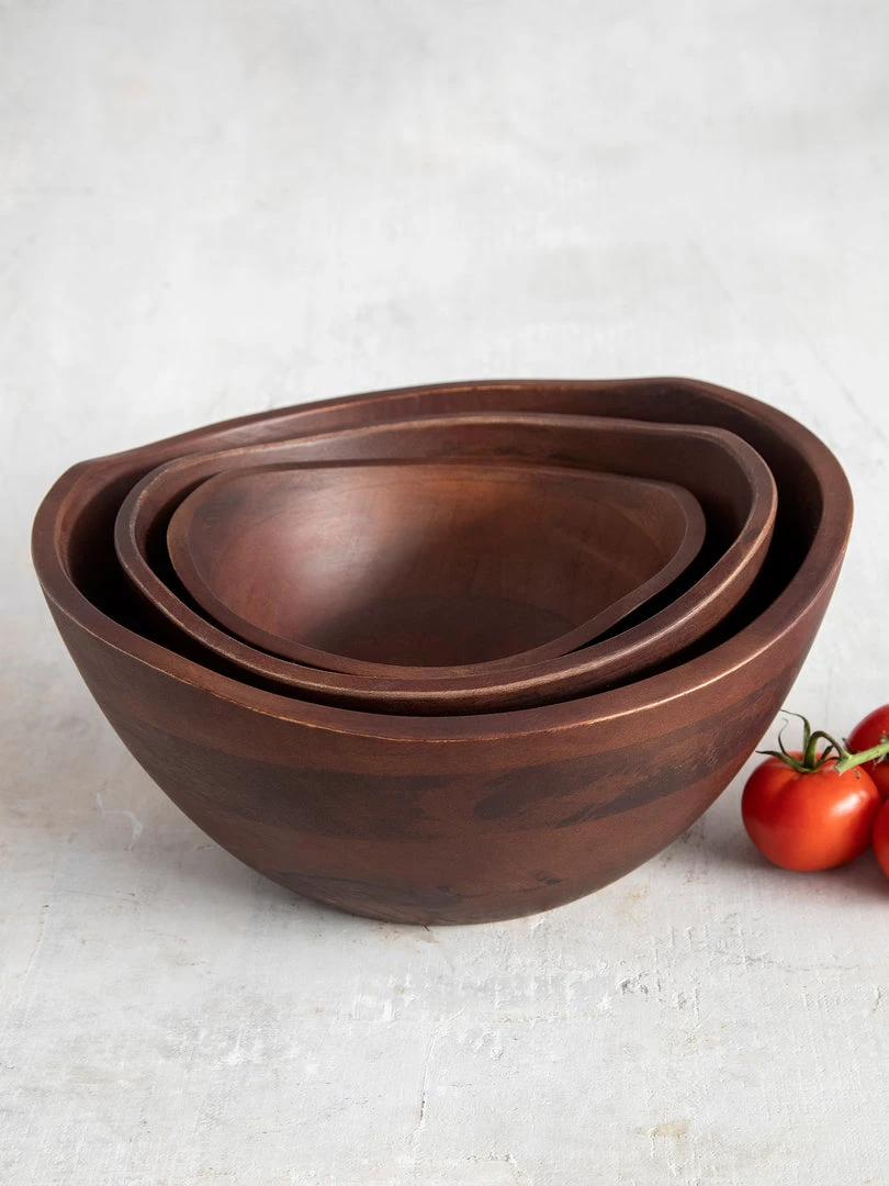 Natural Life Mango Wood Bowl Set 3 Natural Life Mango Wood Bowl Set