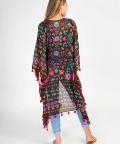 Natural Life NEW & TRENDING Border Kimono