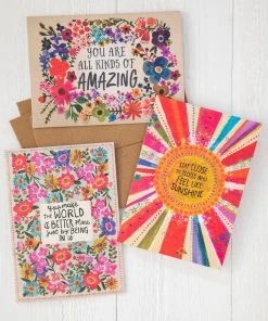 Natural Life Set Of 3 Greeting Cards