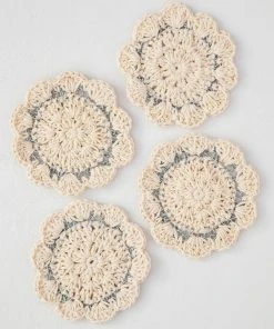 Natural Life Crochet Coaster Set