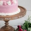 Natural Life Carved Wooden Cake Stand HOME & LIVING
