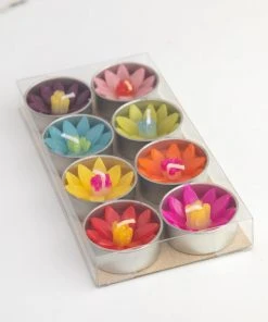 Natural Life Set Of 8 Tea Lights