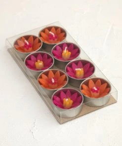 Natural Life Set Of 8 Tea Lights