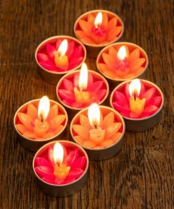 Natural Life Set Of 8 Tea Lights