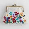 Natural Life Embroidered Coin Purse Back To Campus