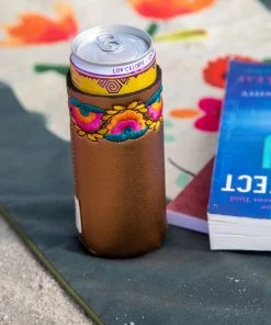 Natural Life Embroidered Drink Cozie Set