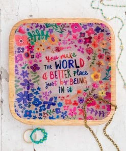 Natural Life Lacquered Wood Tray NEW & TRENDING