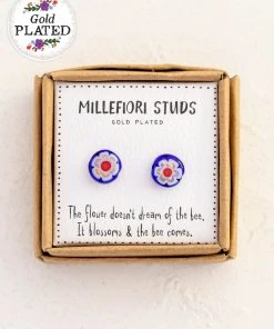 Natural Life Millefiori Bead Studs SUMMER SHOP