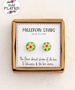 Natural Life Millefiori Bead Studs SUMMER SHOP