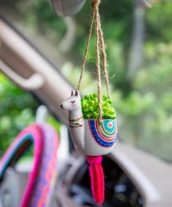 Natural Life Faux Succulent Car Charm