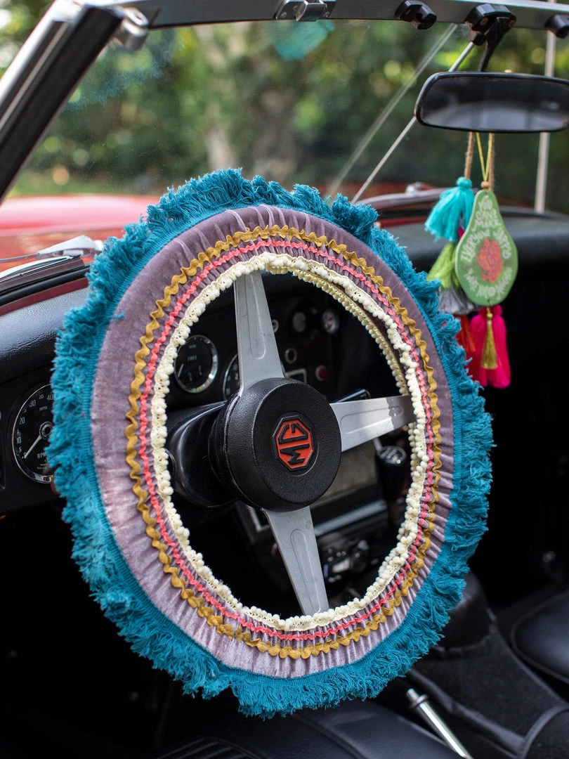 Natural Life Velvet Steering Wheel Cover CAR 6 Natural Life Velvet Steering Wheel Cover CAR
