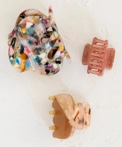 Natural Life Set Of 3 Hair Claws ACCESSORIES