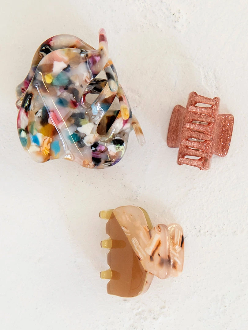 Natural Life Set Of 3 Hair Claws ACCESSORIES 3 Natural Life Set Of 3 Hair Claws ACCESSORIES