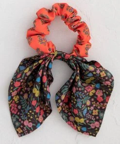 Natural Life Mixed Print Tie Scrunchie