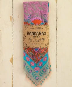 Natural Life Set Of 2 Bandanas Back To Campus
