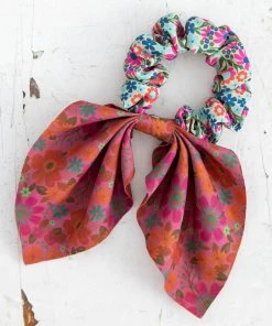 Natural Life Mixed Print Tie Scrunchie