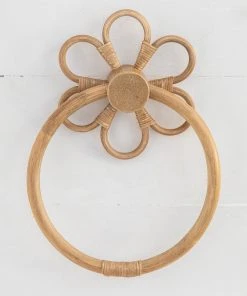 Natural Life Floral Rattan Towel Ring Back To Campus