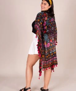 Natural Life NEW & TRENDING Border Kimono
