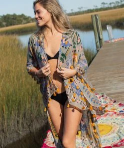 Natural Life NEW & TRENDING Border Kimono