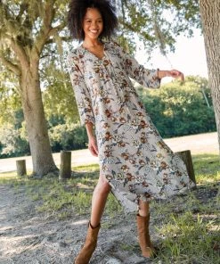 Natural Life CLOTHES Rowan Side Slit Midi Dress