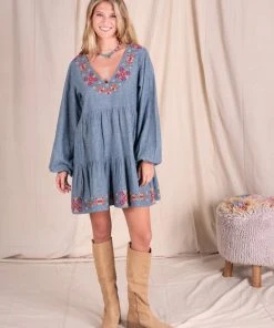 Natural Life Embroidered Taryn Dress CLOTHES 12 Natural Life Embroidered Taryn Dress CLOTHES