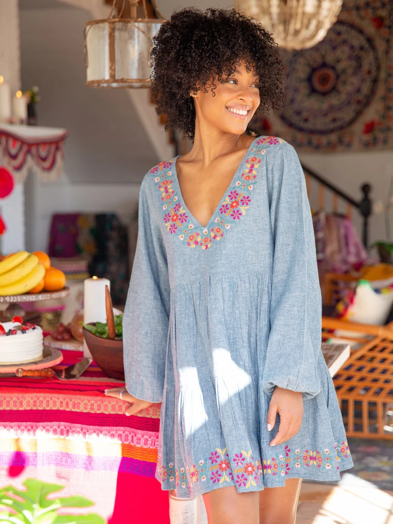 Natural Life Embroidered Taryn Dress CLOTHES 3 Natural Life Embroidered Taryn Dress CLOTHES