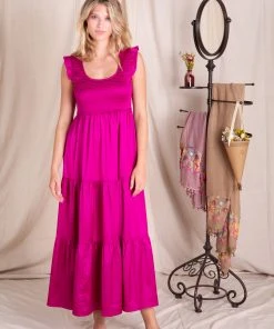 Natural Life Olivia Smocked Maxi Dress