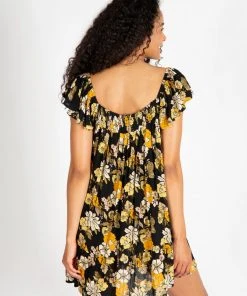 Natural Life NEW & TRENDING Flutter Sleeve Mini Dress