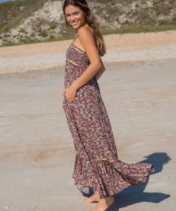 Natural Life Maya Smocked Maxi Dress CLOTHES